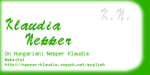 klaudia nepper business card